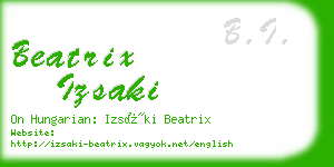 beatrix izsaki business card